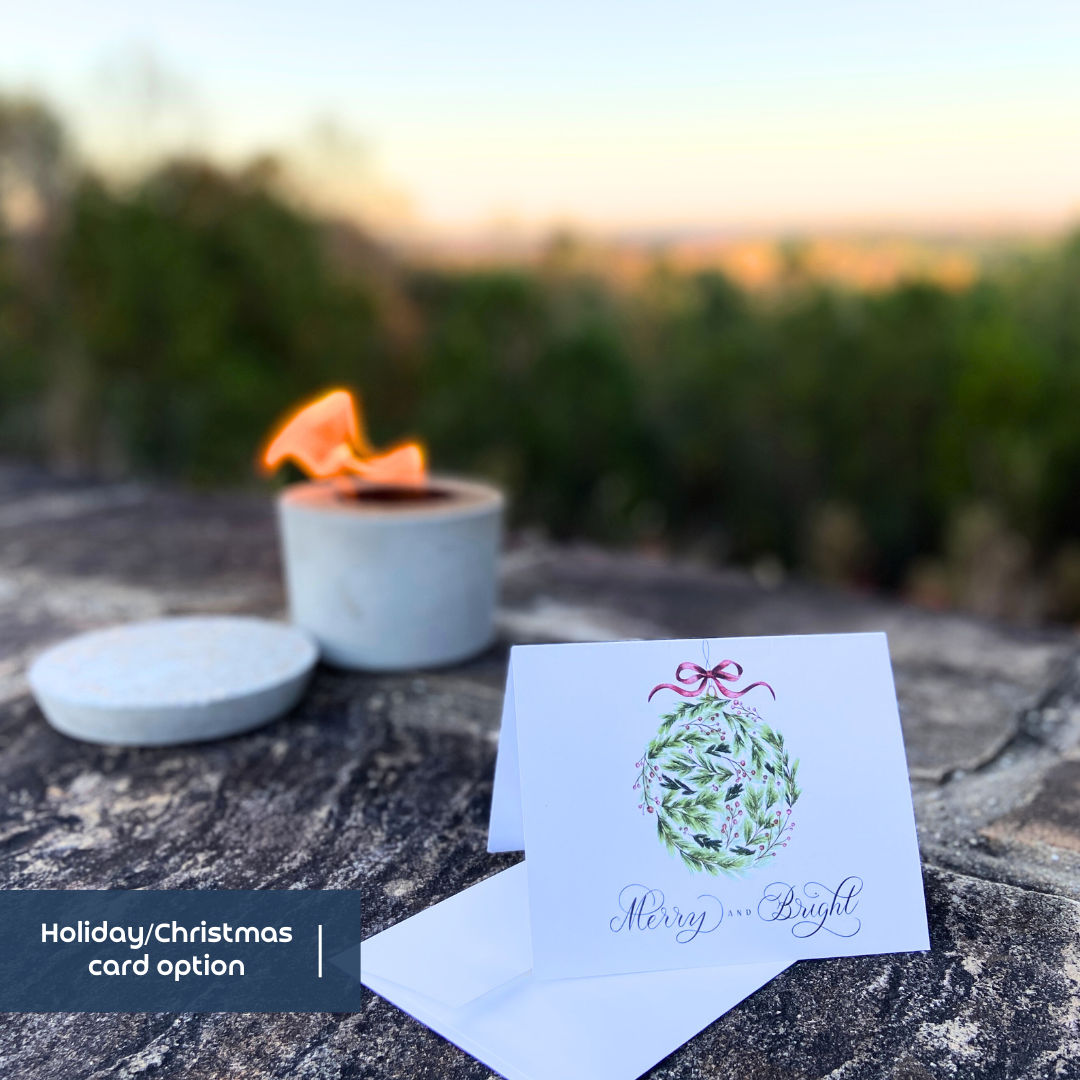 Merry & Bright: Phoenix fire pot set + greeting card