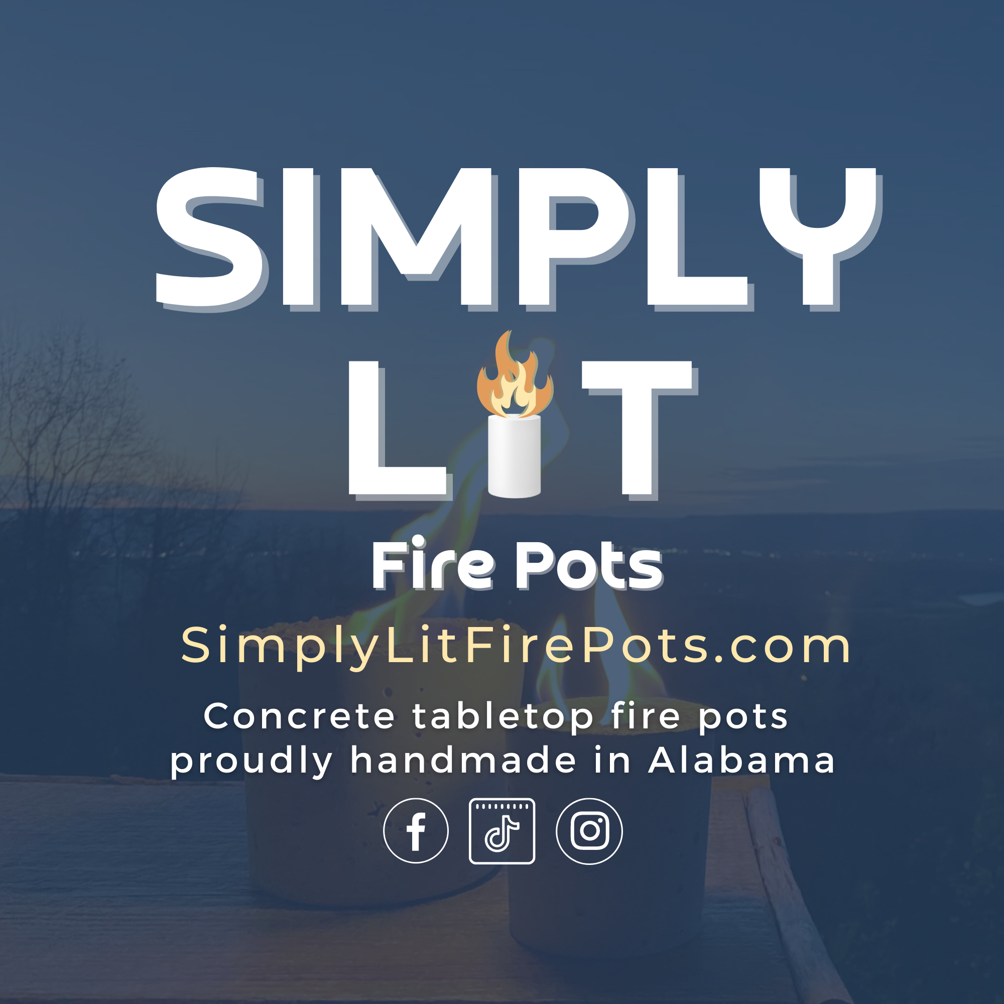 Simply Lit Fire Pots